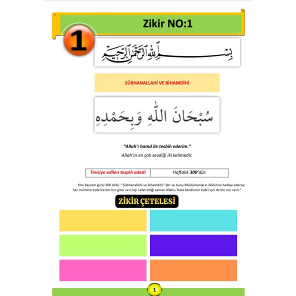 Zikir Ezber Kartları (Zikirmatik Seti) - 2