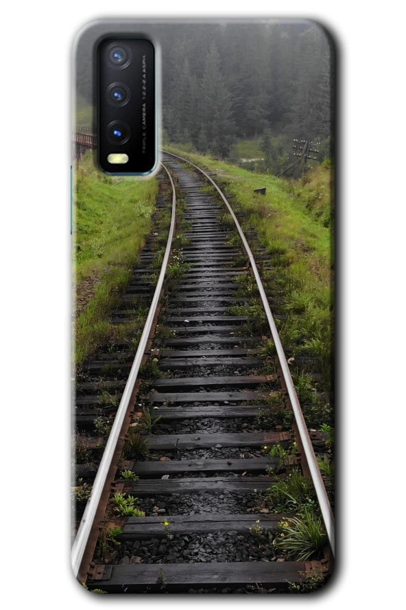 Vivo Y20 Kılıf HD Desen Baskılı Arka Kapak - Tren Yolu