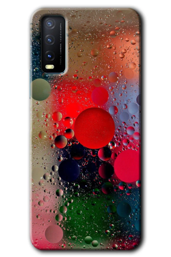 Vivo Y20 Kılıf HD Desen Baskılı Arka Kapak - Wet Bubbles
