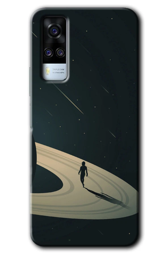 Vivo Y51a Kılıf HD Desen Baskılı Arka Kapak - Space Planet