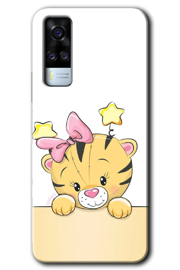 Vivo Y51a Kılıf HD Desen Baskılı Arka Kapak - Sevimli Kedi