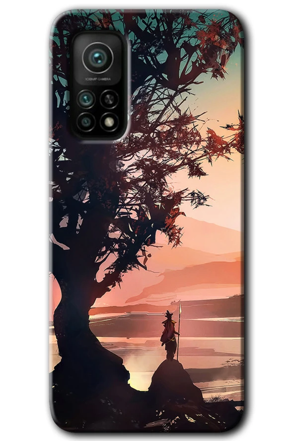 Xiaomi Mi 10T Pro Kılıf HD Desen Baskılı Arka Kapak - Yalnız Savaşcı