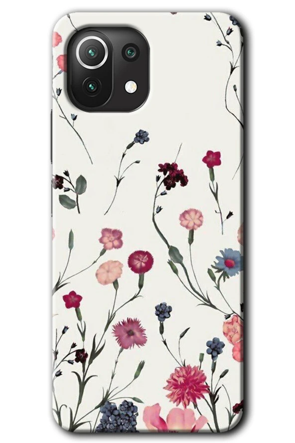 Xiaomi Mi 11 Kılıf HD Desen Baskılı Arka Kapak - Mat Çiçek