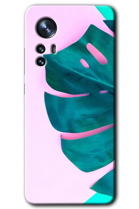 Xiaomi Mi 12 Kılıf HD Desen Baskılı Arka Kapak - 3D Yaprak