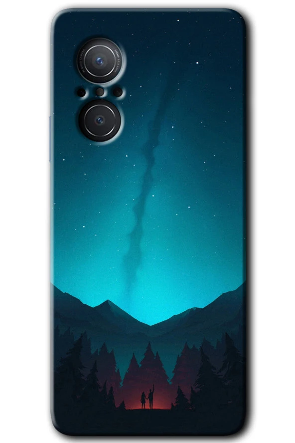 Huawei Nova 9 SE Kılıf HD Desen Baskılı Arka Kapak - Night Fores Mount