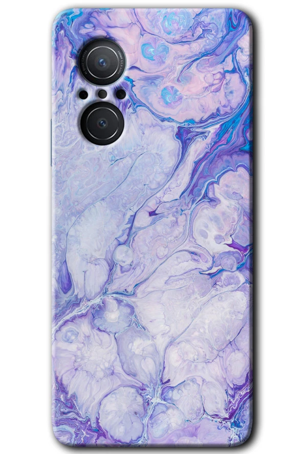 Huawei Nova 9 SE Kılıf HD Desen Baskılı Arka Kapak - Spots Lilac
