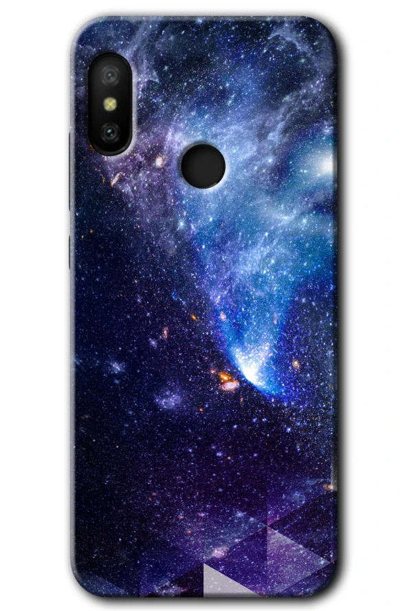 Mi Max 3 Kılıf HD Desen Baskılı Arka Kapak - Galaksi