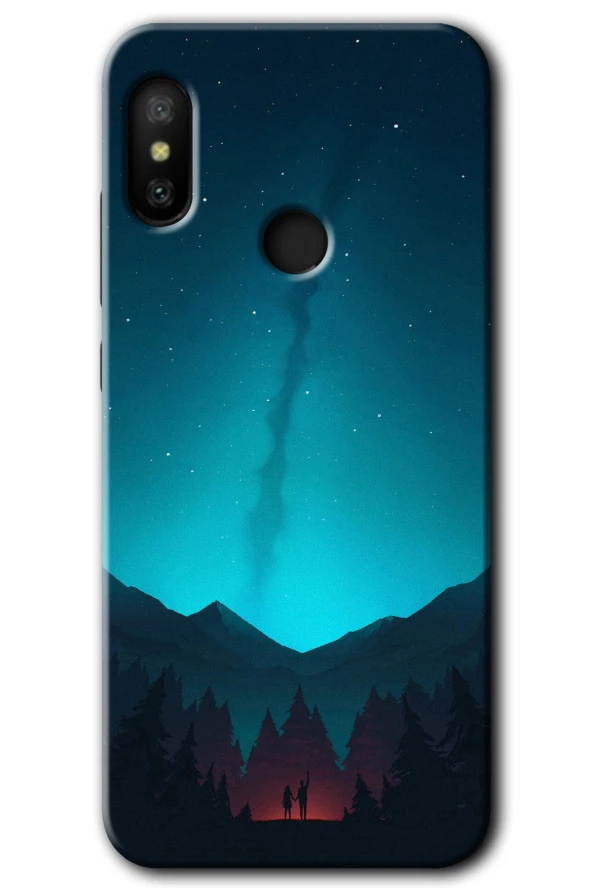 Mi Max 3 Kılıf HD Desen Baskılı Arka Kapak - Night Fores Mount