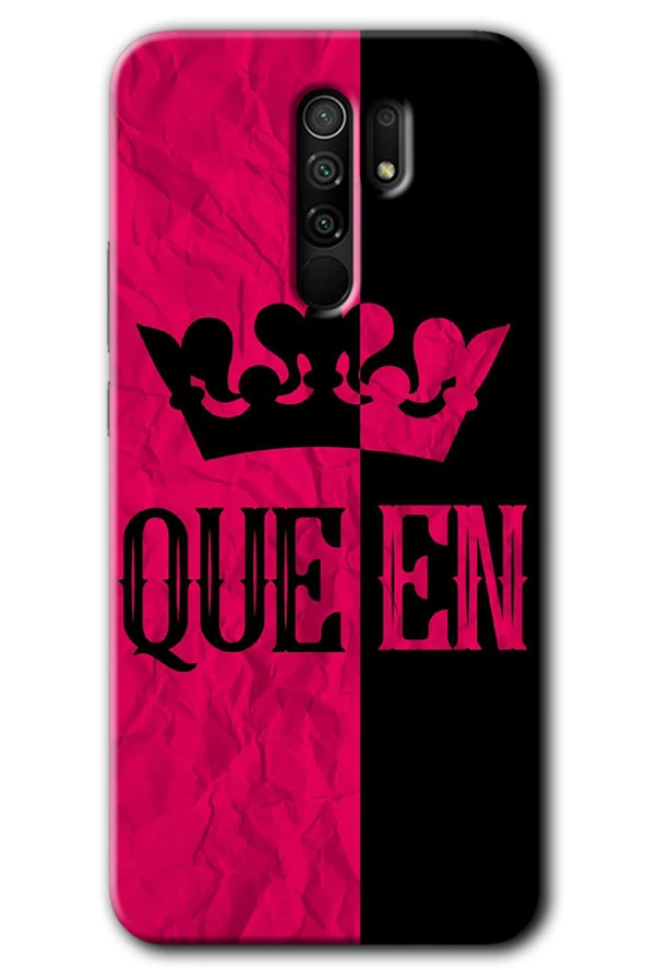 Redmi 9 Kılıf HD Desen Baskılı Arka Kapak - Queen