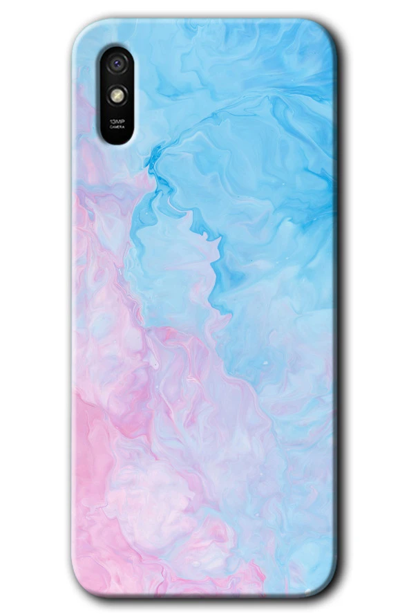 Redmi 9A Kılıf HD Desen Baskılı Arka Kapak - Blue Art