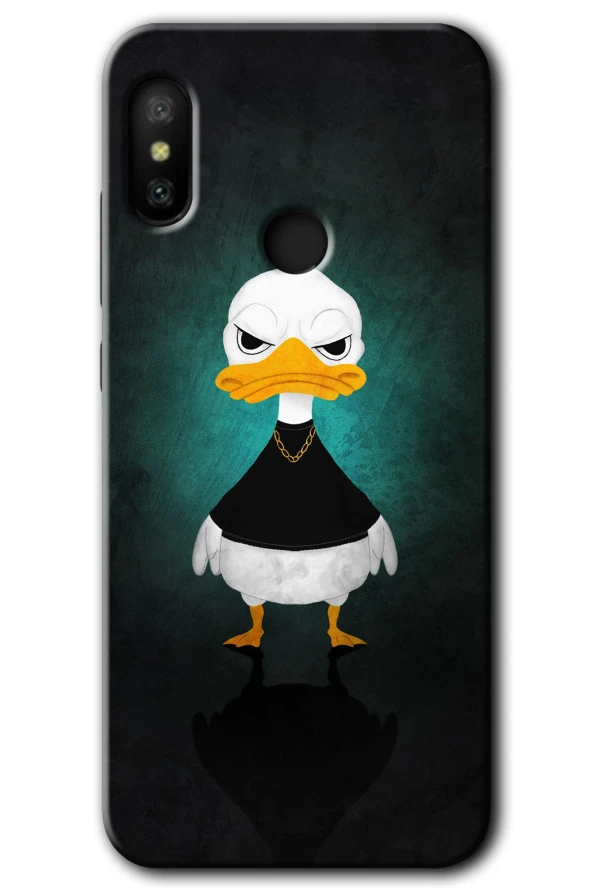 Redmi Note 6 Pro Kılıf HD Desen Baskılı Arka Kapak - Angry Duck