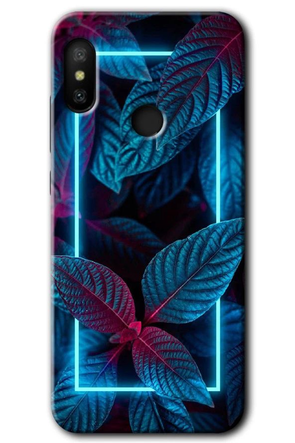 Redmi Note 6 Pro Kılıf HD Desen Baskılı Arka Kapak - Mekanik Yaprak 4