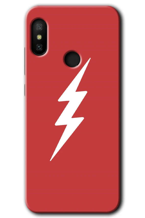 Redmi Note 6 Pro Kılıf HD Desen Baskılı Arka Kapak - Flash Logo