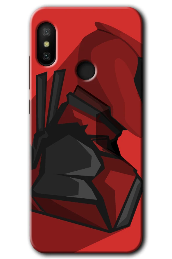 Redmi Note 6 Pro Kılıf HD Desen Baskılı Arka Kapak - DeadPool