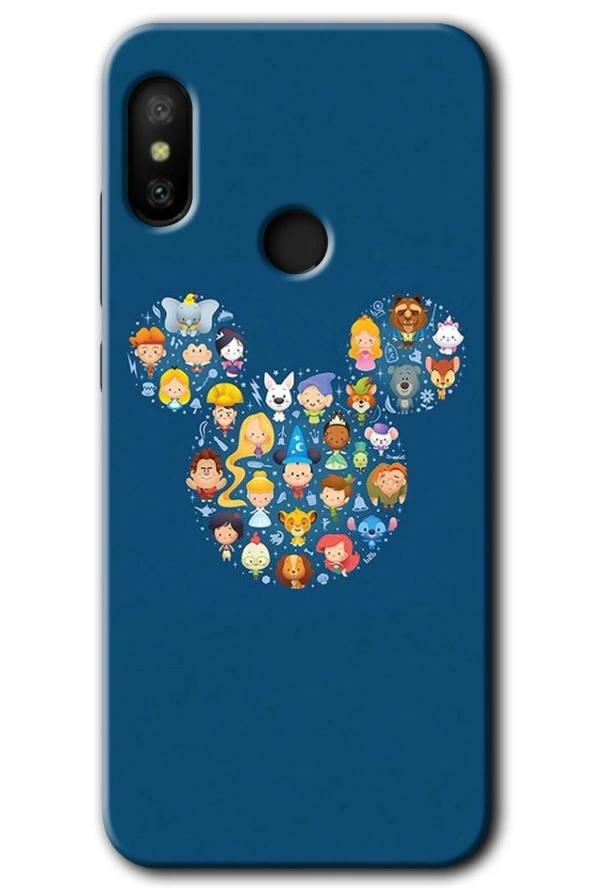 Redmi Note 6 Pro Kılıf HD Desen Baskılı Arka Kapak - Mickey