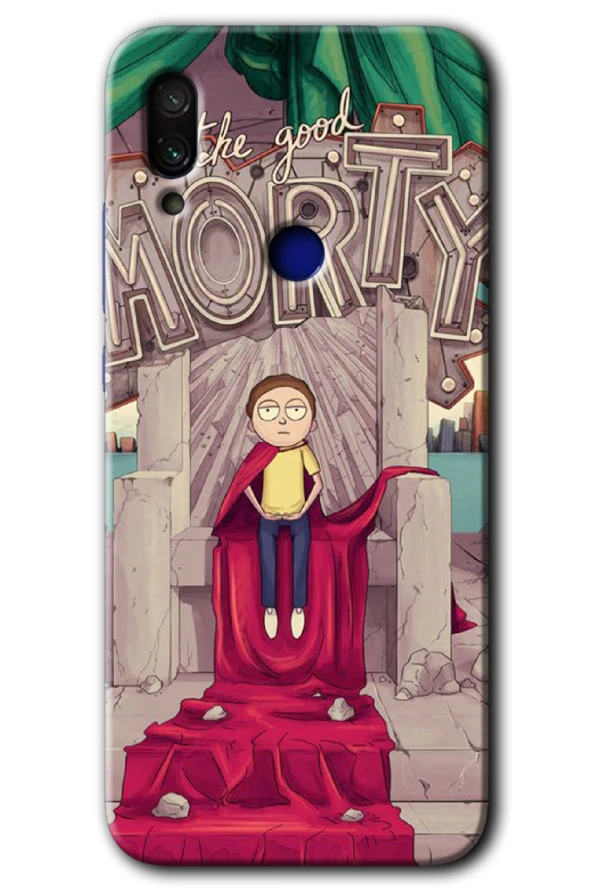 Redmi Note 7 Kılıf HD Desen Baskılı Arka Kapak - Morty
