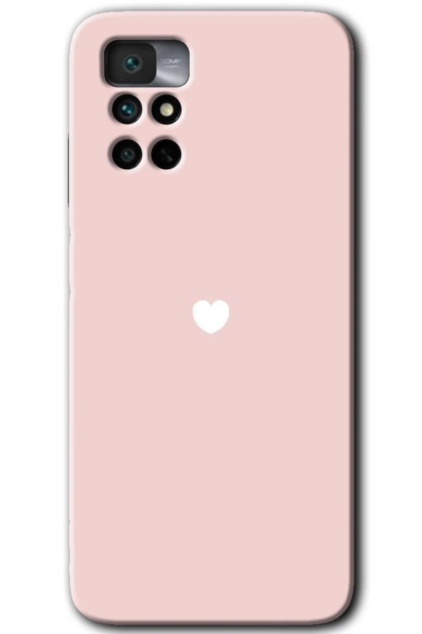 Redmi Note 11 4G Kılıf HD Desen Baskılı Arka Kapak - Sade Kalp