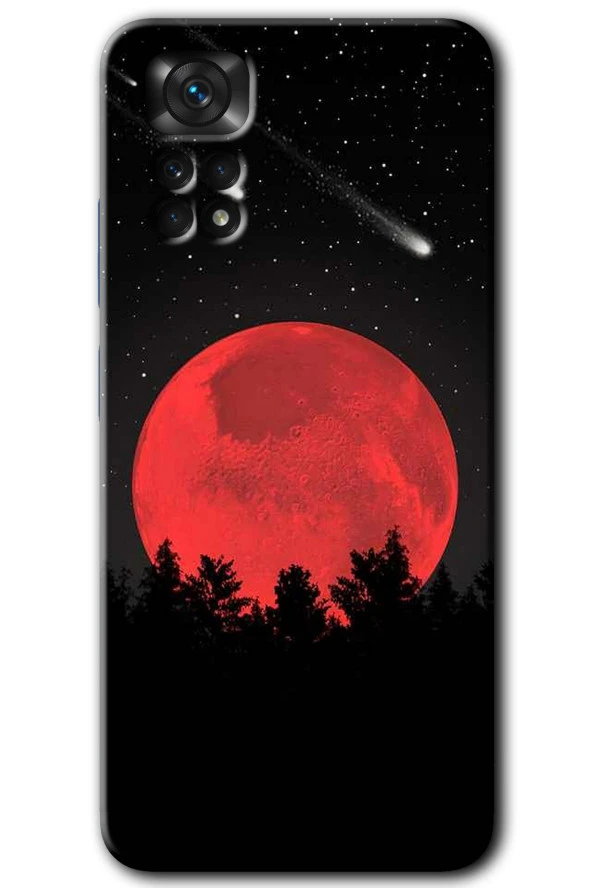 Redmi Note 11 Pro 5G Kılıf HD Desen Baskılı Arka Kapak - Kanlı Ay