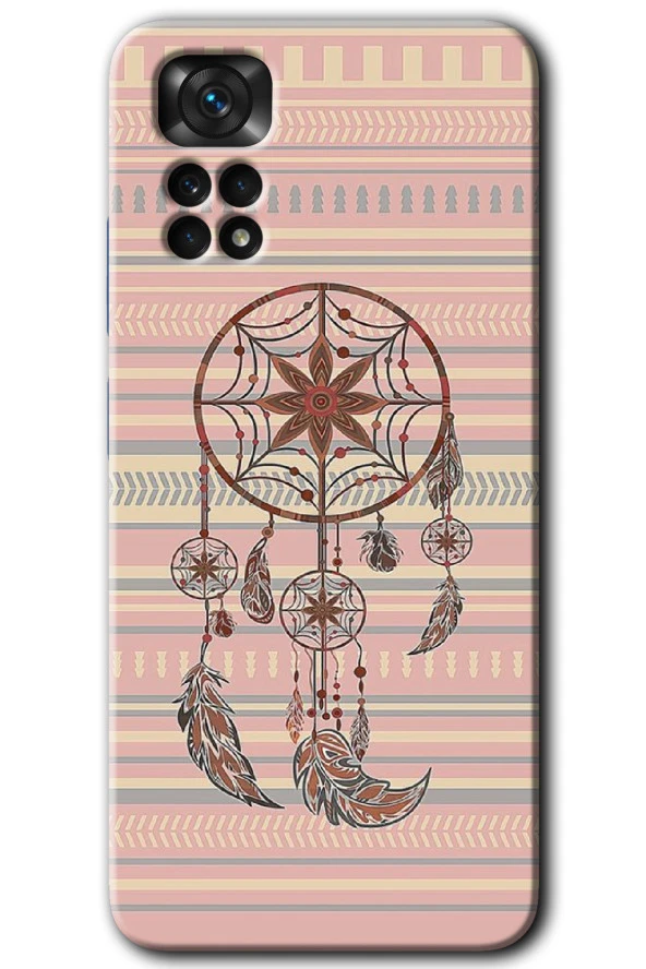 Redmi Note 11 Pro 5G Kılıf HD Desen Baskılı Arka Kapak - Mandala Retro