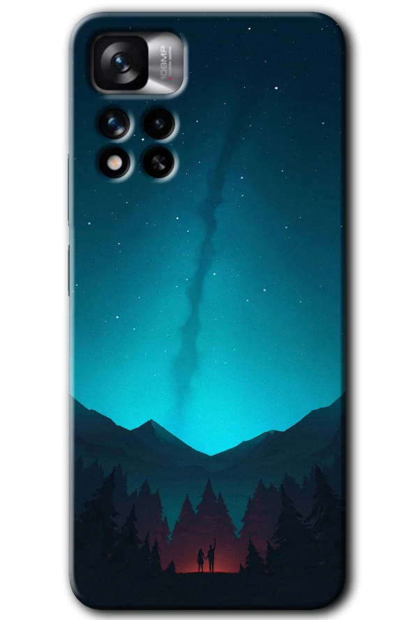 Redmi Note 11 Pro Plus 5G Kılıf HD Desen Baskılı Arka Kapak - Night Fores Mount