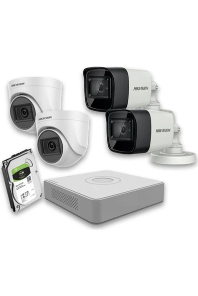 Hıkvısıon - 4 Kameralı 2mp Güvenlik Sistemleri + Full Set