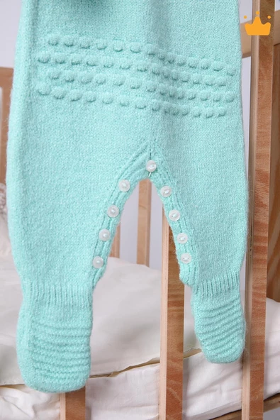 Babyhola Yılbaşı Özel Kostüm Triko Patikli Tulum Erkek Kız Bebek Çocuk 11925 - 2