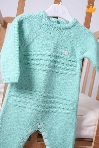 Babyhola Yılbaşı Özel Kostüm Triko Patikli Tulum Erkek Kız Bebek Çocuk 11925 - 7