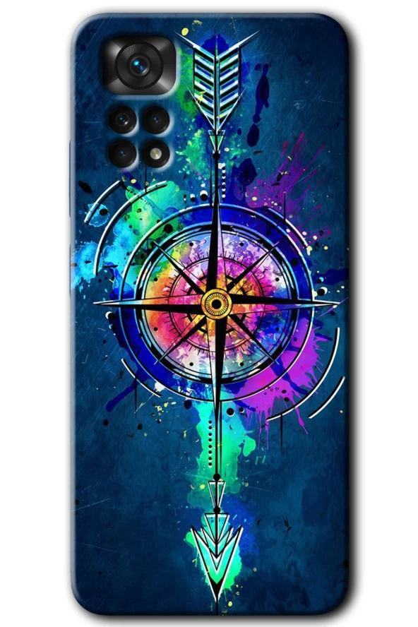 Redmi Note 11s 5G Global Kılıf HD Desen Baskılı Arka Kapak - Gizemli Pusula