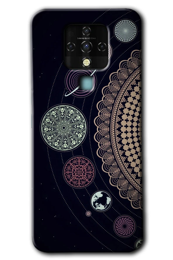 Tecno Camon 16 Kılıf HD Desen Baskılı Arka Kapak - Gezegen Döngüsü