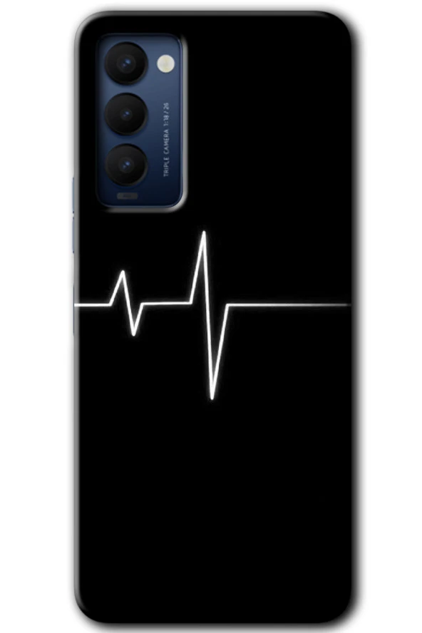 Tecno Camon 18 Kılıf HD Desen Baskılı Arka Kapak - Heart Rytm