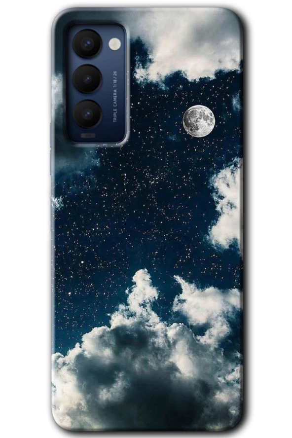 Tecno Camon 18P Kılıf HD Desen Baskılı Arka Kapak - Gece Gökyüzü