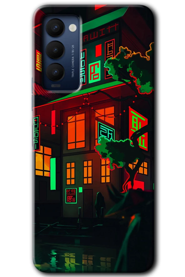 Tecno Camon 18T Kılıf HD Desen Baskılı Arka Kapak - China Street