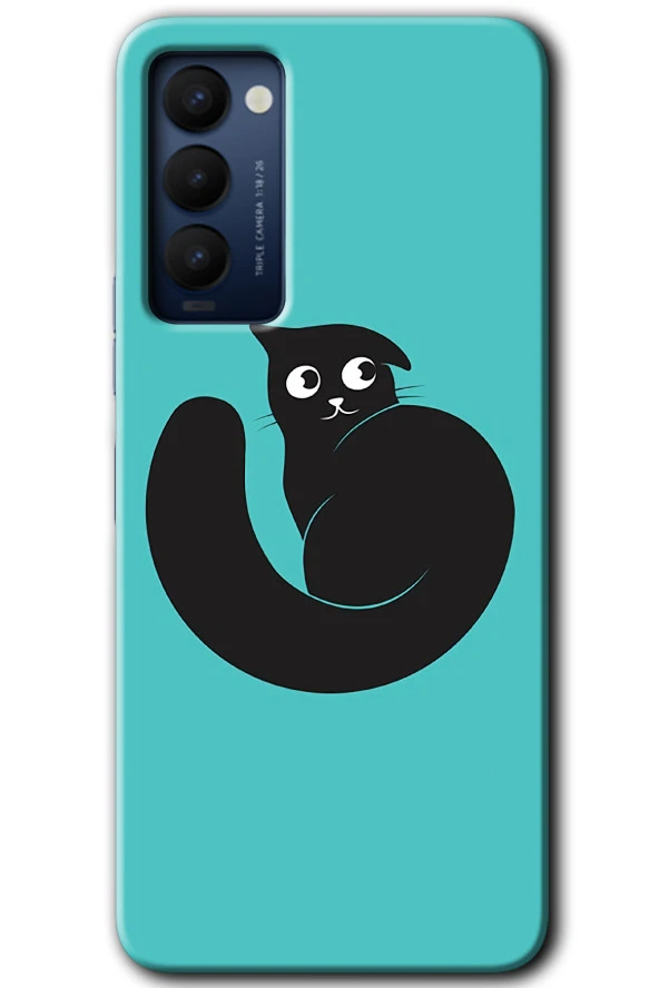 Tecno Camon 18T Kılıf HD Desen Baskılı Arka Kapak - Cat Vector