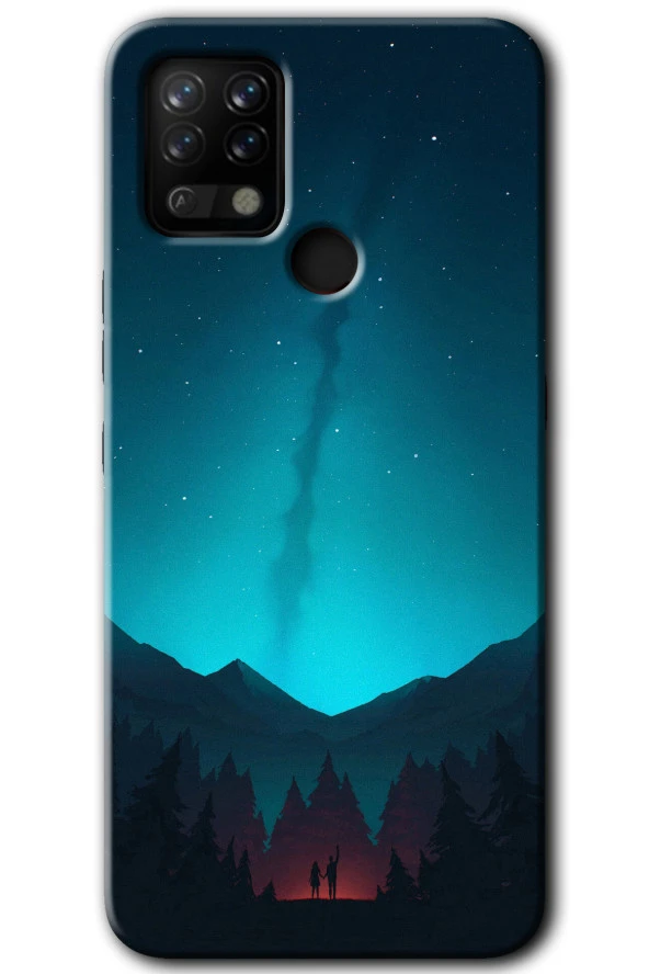 Tecno Pova Kılıf HD Desen Baskılı Arka Kapak - Night Fores Mount