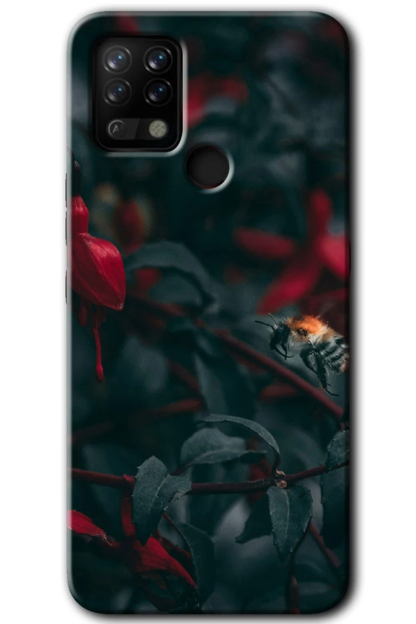 Tecno Pova Kılıf HD Desen Baskılı Arka Kapak - Avcı Arı