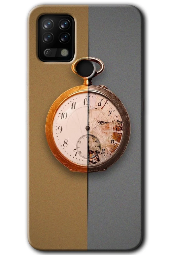 Tecno Pova Kılıf HD Desen Baskılı Arka Kapak - Clocks Artwork