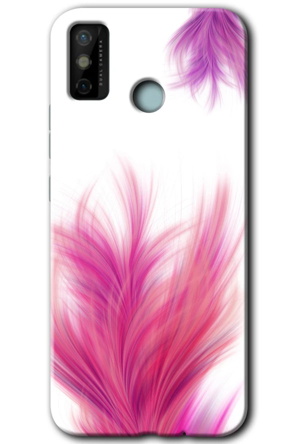 Tecno Spark 6 Go Kılıf HD Desen Baskılı Arka Kapak - Pembe Tüy