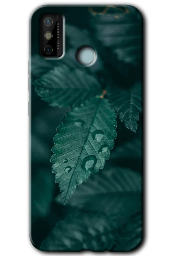Tecno Spark 6 Go Kılıf HD Desen Baskılı Arka Kapak - Yağmurlu Yaprak