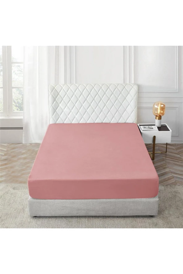 Fitted Lastikli Kumaş Çarşaf Yastık Kılıflı Yatak Çarşafı Tek Kişilik 100 x 200 cm 100836 KASA -299 - 2