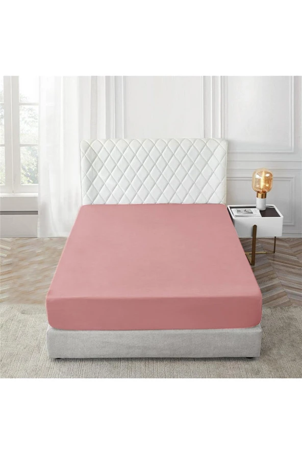 Fitted Lastikli Kumaş Çarşaf Yastık Kılıflı Yatak Çarşafı Tek Kişilik 100 x 200 cm 100836 KASA -299 - 4