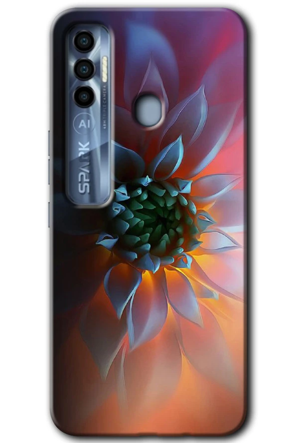 Tecno Spark 7 Pro Kılıf HD Desen Baskılı Arka Kapak - Çiçek Motif