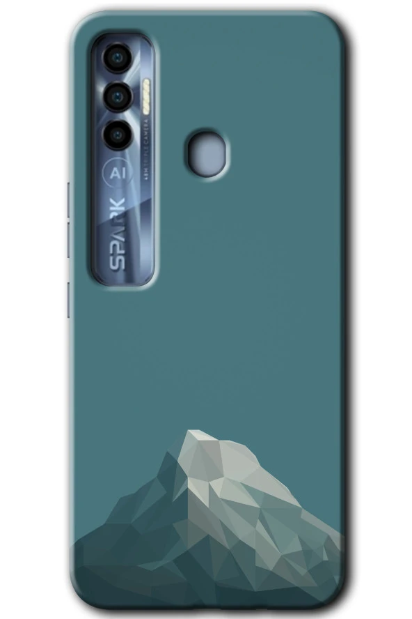 Tecno Spark 7 Pro Kılıf HD Desen Baskılı Arka Kapak - Alone Mountain
