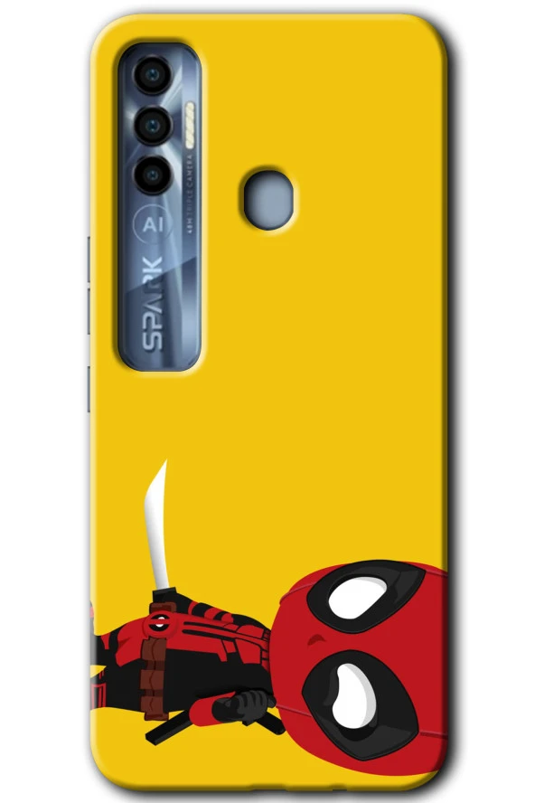Tecno Spark 7 Pro Kılıf HD Desen Baskılı Arka Kapak - DeadPool 6