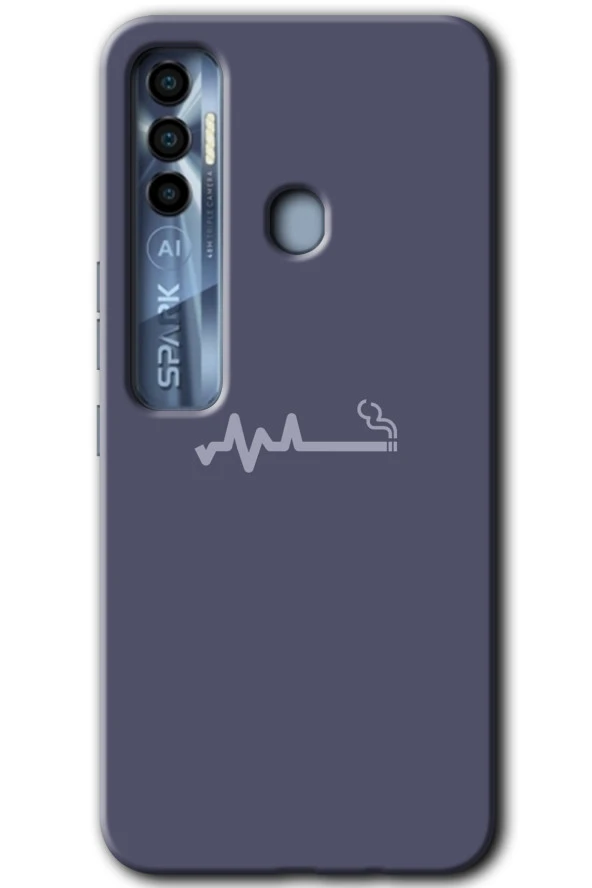 Tecno Spark 7 Pro Kılıf HD Desen Baskılı Arka Kapak - Sigara Zararlıdır
