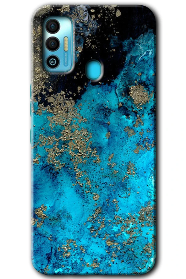 Tecno Spark 7T Kılıf HD Desen Baskılı Arka Kapak - Klas Mermer