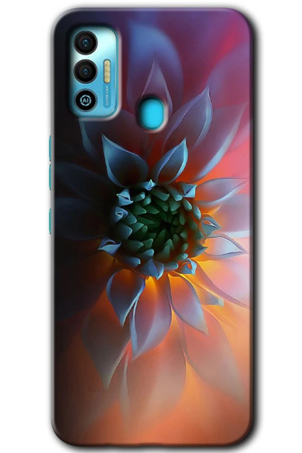Tecno Spark 7T Kılıf HD Desen Baskılı Arka Kapak - Çiçek Motif