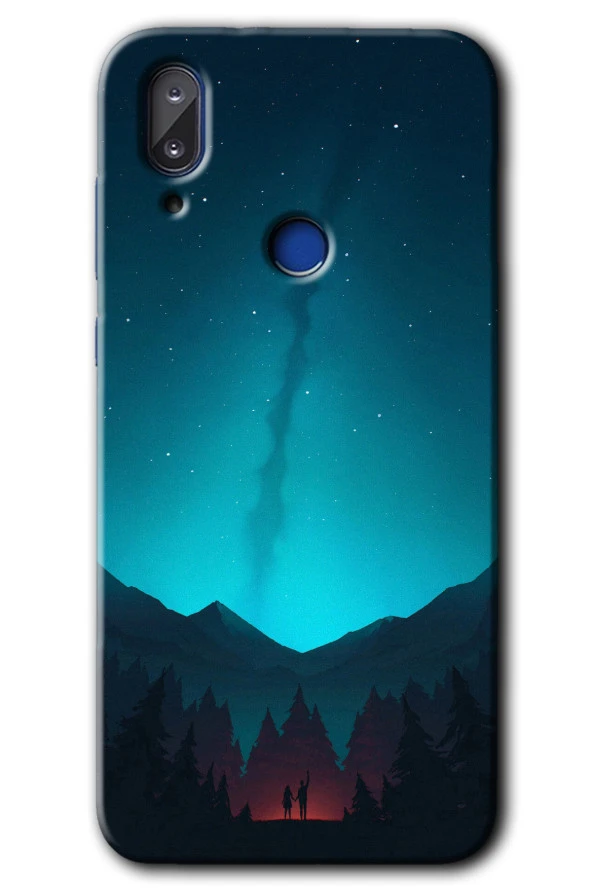Vestel E5 Kılıf HD Desen Baskılı Arka Kapak - Night Fores Mount
