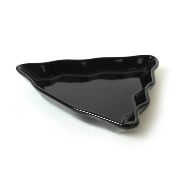 Keramika Siyah Çam Kayık Tabak 22 Cm 2 Adet - 3