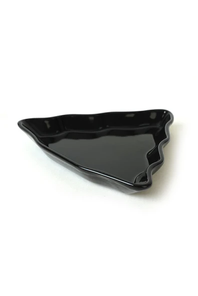 Keramika Siyah Çam Kayık Tabak 22 Cm 2 Adet - Resim 5