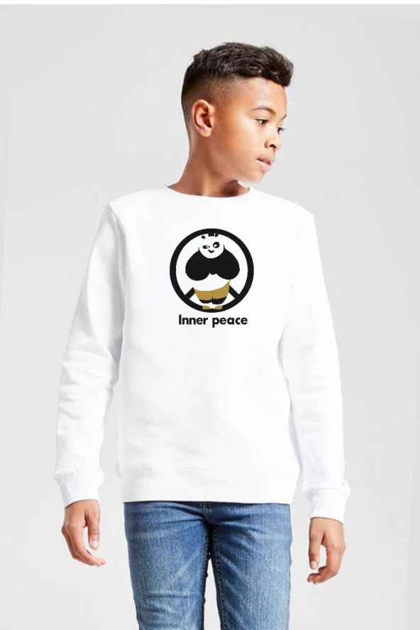 Kung Fu Panda Inner Peace Beyaz Çocuk 2ip Sweatshirt